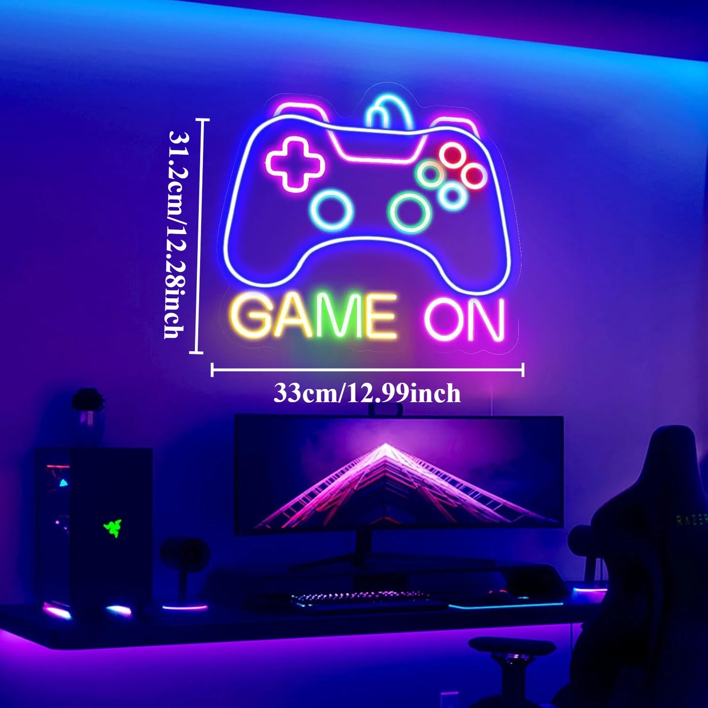 Gamer Neon LED Schild – Leuchtschild für Gaming-Deko & Geschenkideen