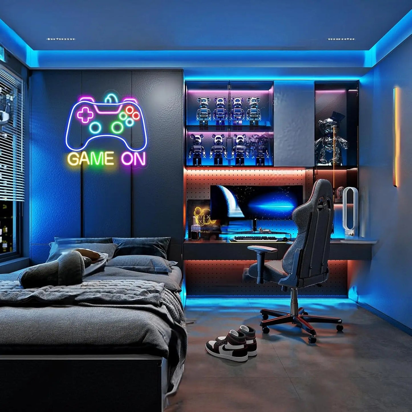 Gamer Neon LED Schild – Leuchtschild für Gaming-Deko & Geschenkideen