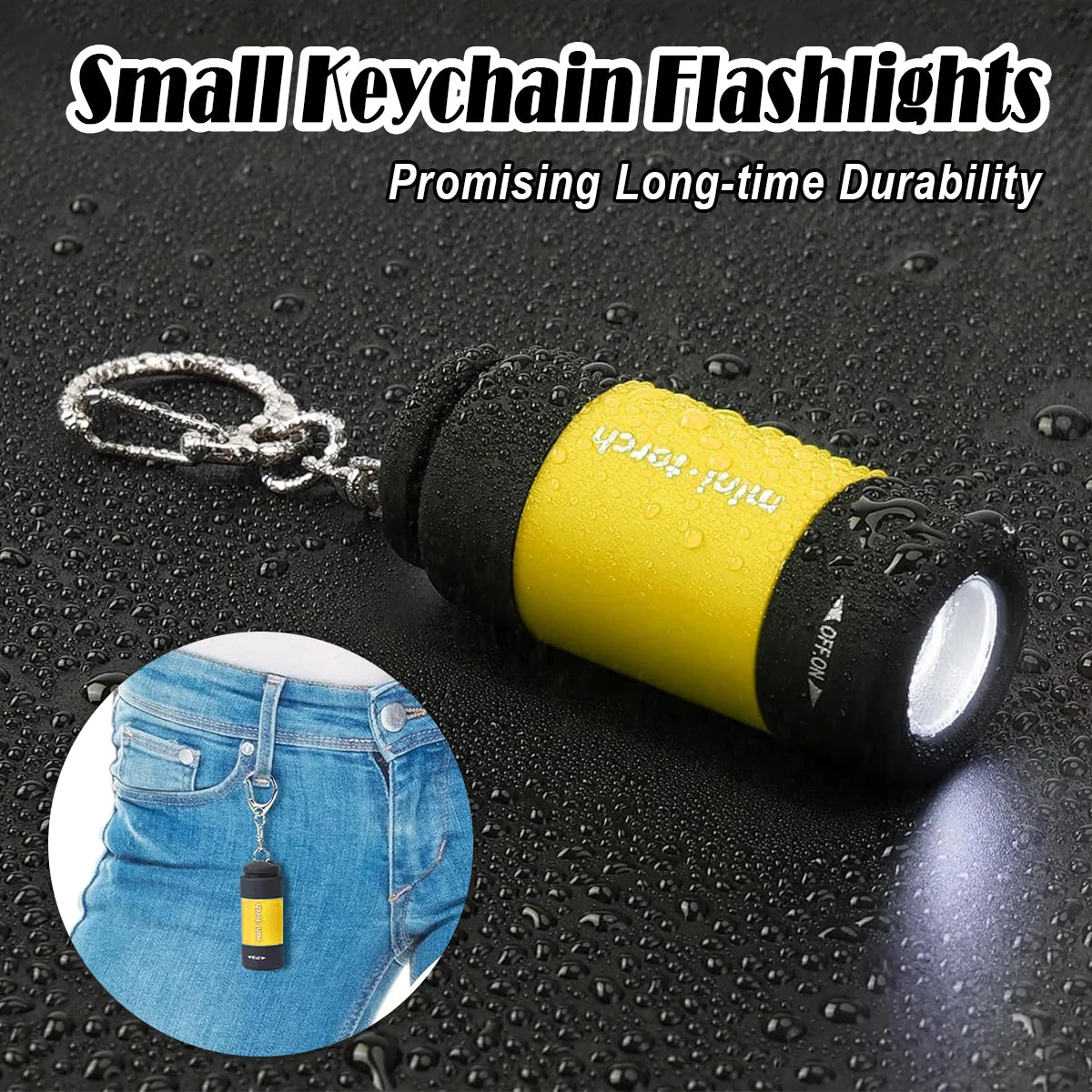 LED Micro-Taschenlampe – Wiederaufladbar, Wasserdicht & Tragbar